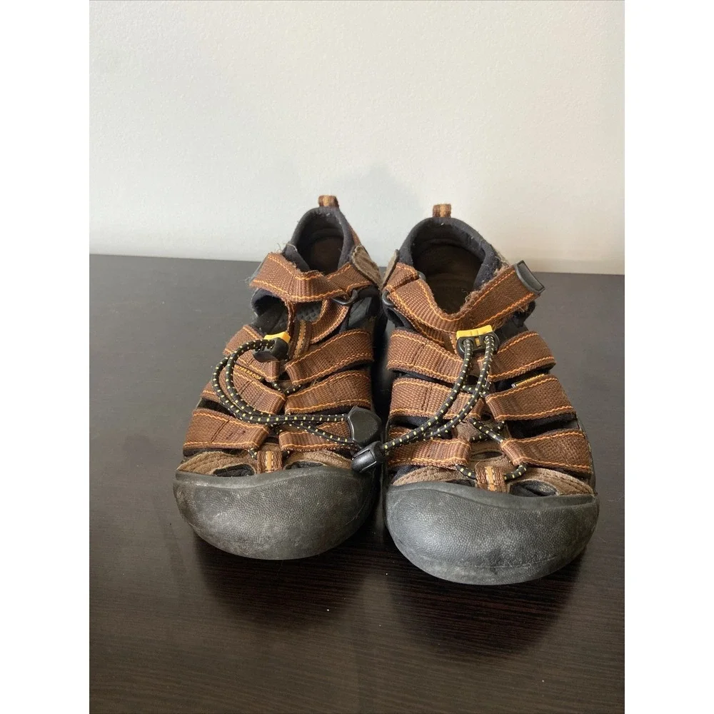 KEEN Youth Kid's Size 2 Brown Orange Newport H2 Sport Hiking Sandals 9212-PNCN